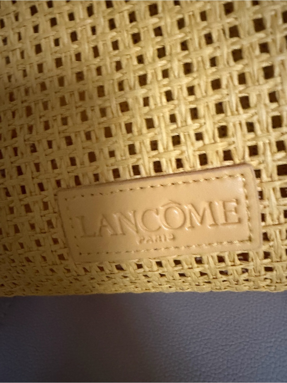 Lancome Yellow Woven Tote - Picture 6 of 7
